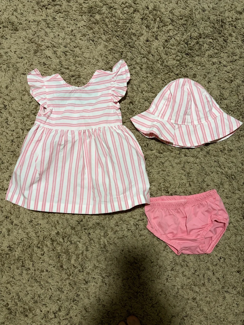 Carter's Pink and White Striped Baby Bottoms